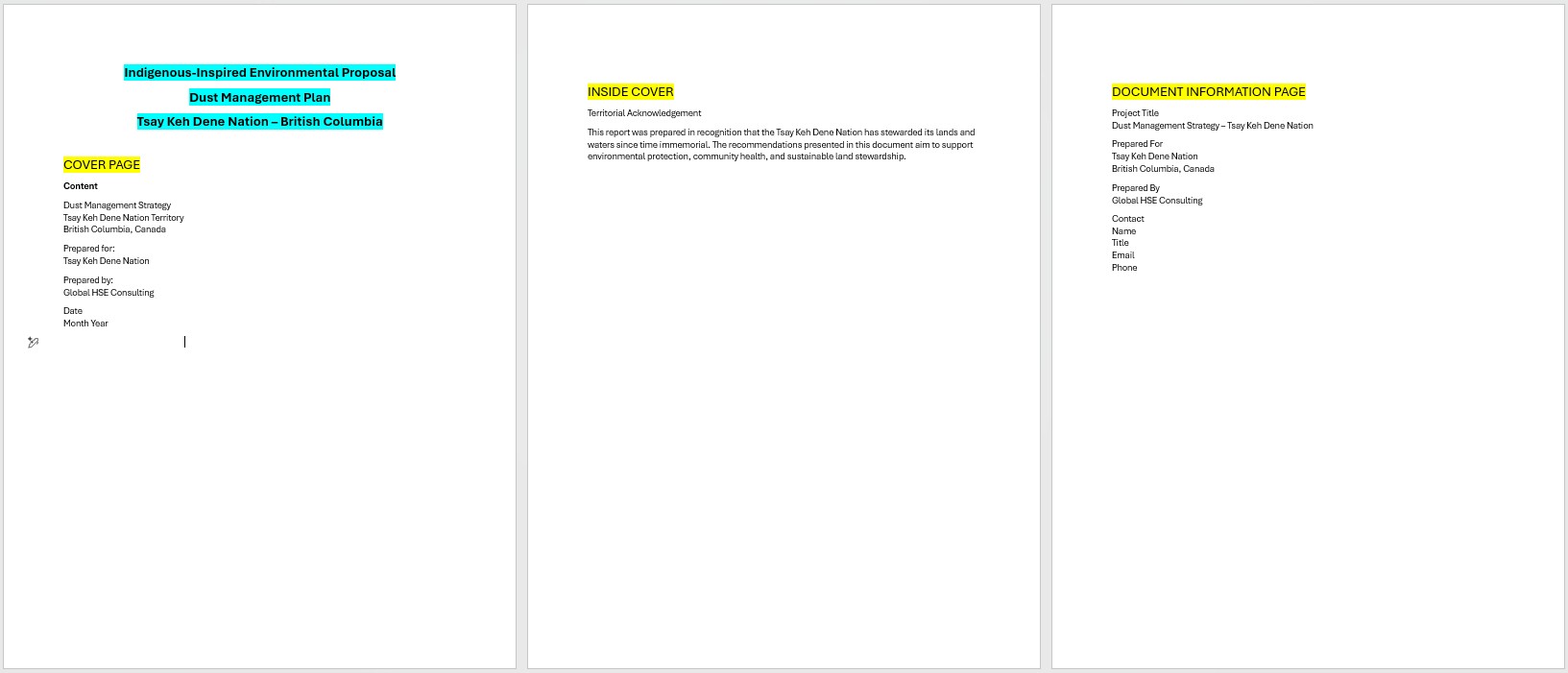 Source material screenshot showing initial outline
