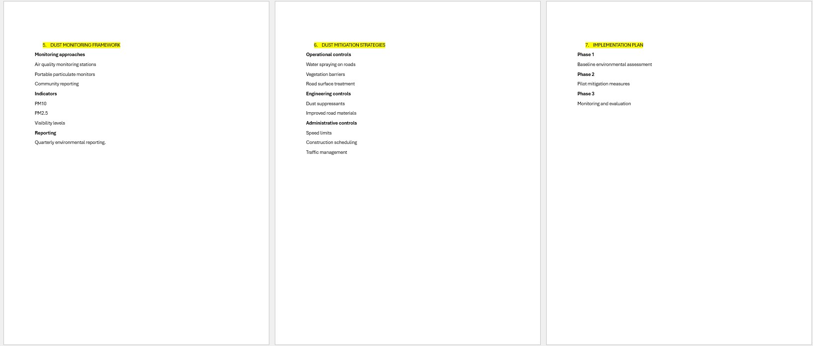 Source material screenshot showing raw content inputs