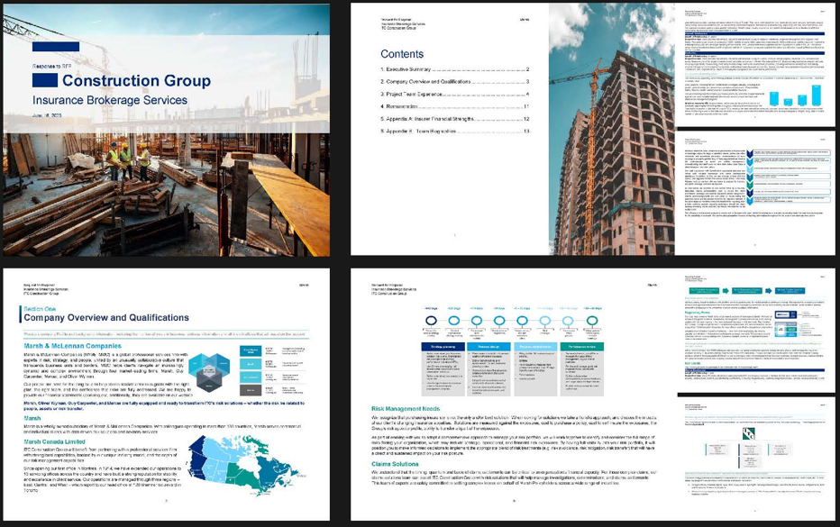 Enterprise construction group proposal pages