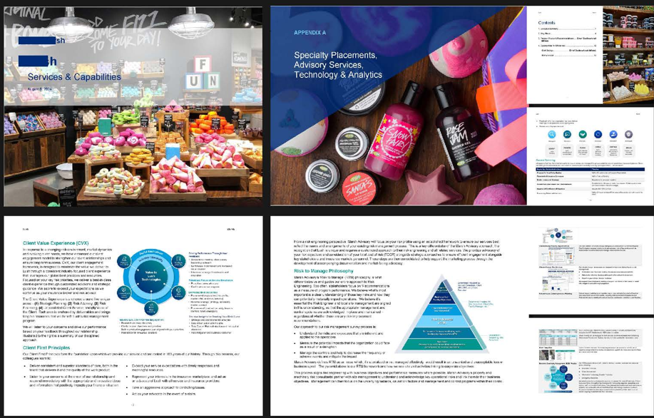 Enterprise advisory services and capabilities pages
