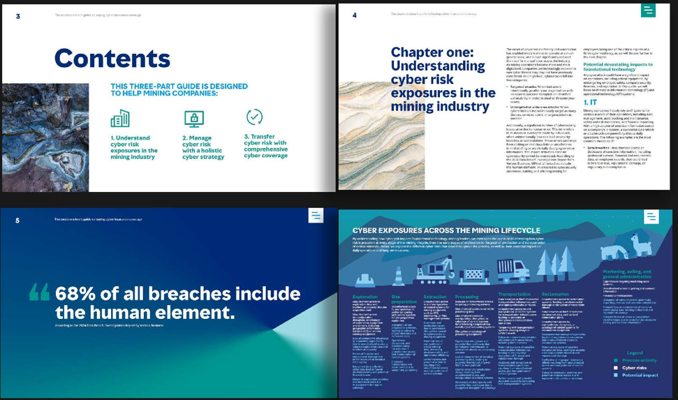 Enterprise cyber risk guide page spread