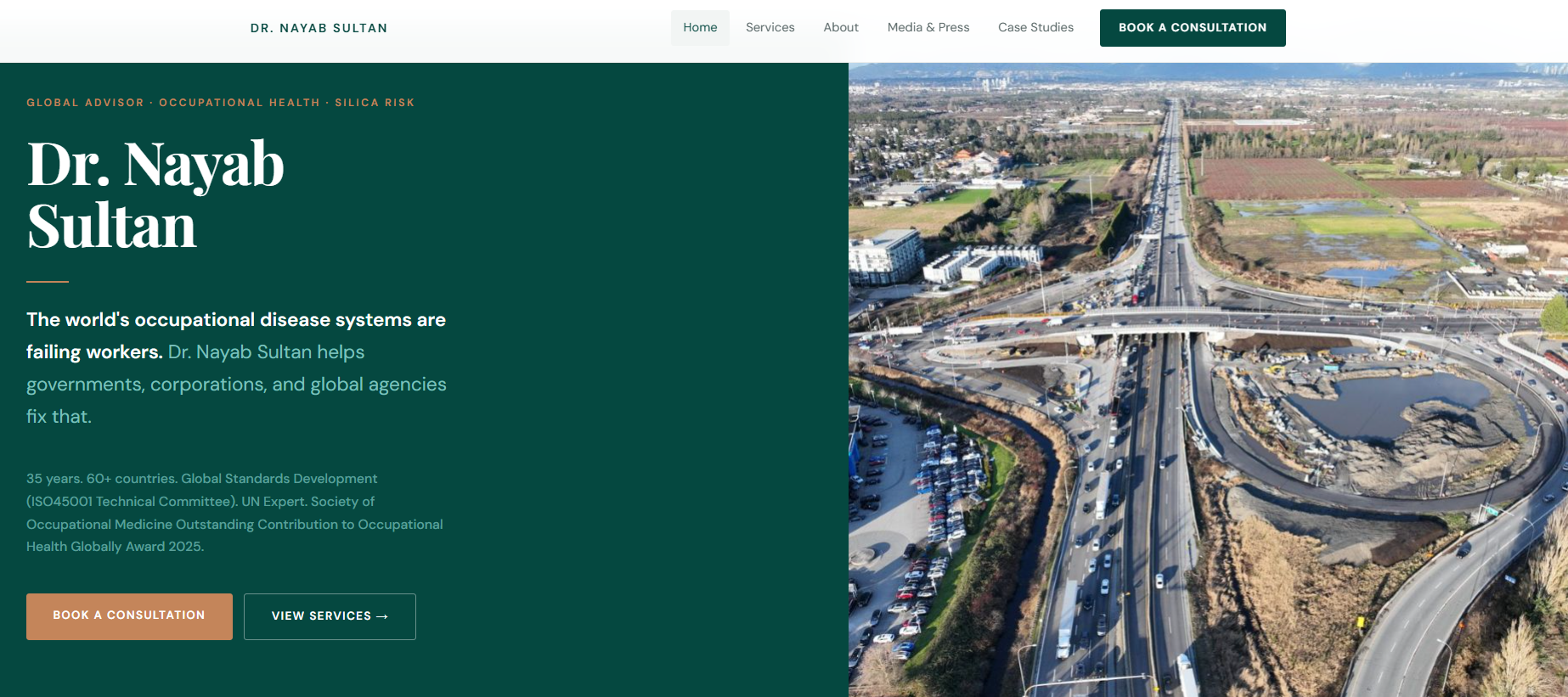 Dr. Nayab Sultan homepage screen